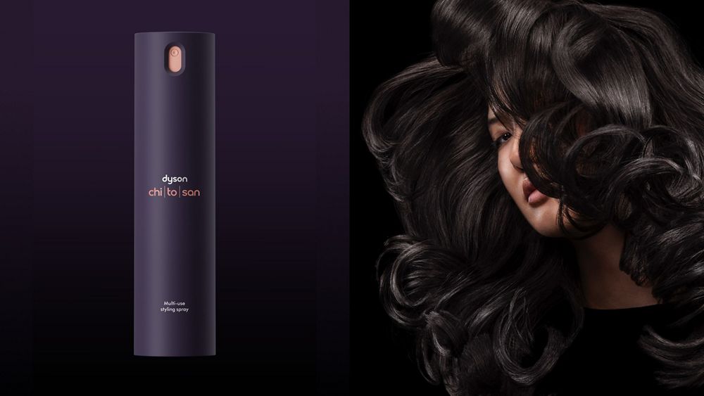 Спрей Dyson Chitosan 165 мл и пример укладки волос