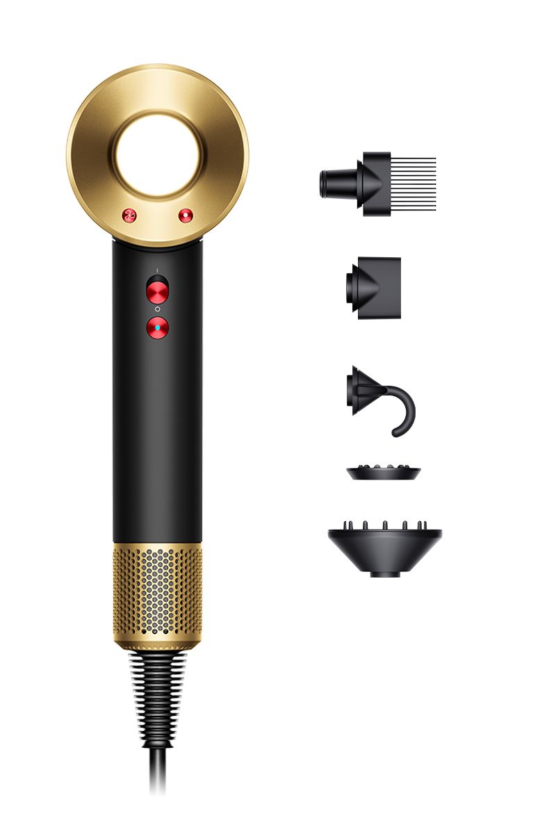 Dyson Supersonic Onyx Black/Gold с насадками